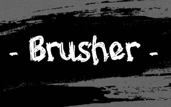 Brusher Font for Halloween Design
