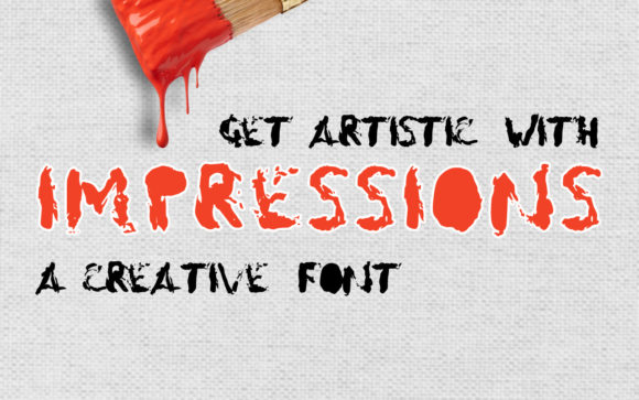 Impressions Font for Dark Web Design
