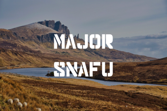 Major Snafu Font for Editorial Design