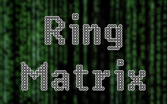 Ring Matrix Font for Creative Makers